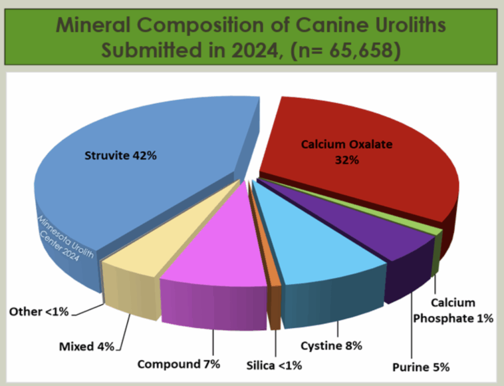 Mineral Composition of Canine Uroliths Submitted in 2024.