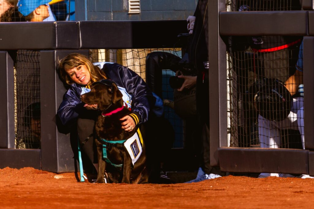 Victoria and Mokoro hanging out in the dugout.